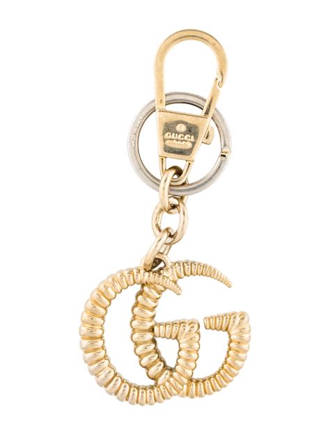 gucci gold key ring|authentic Gucci keychains.